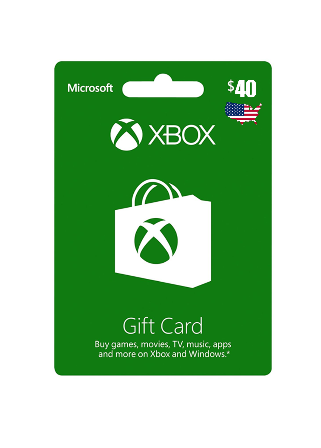 Xbox 40 USD Gift Card (United States) - Digital Key